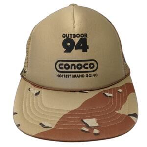 Outdoor 94 Conoco Snapback Rope Trucker Hat Multicolor One Size Camo